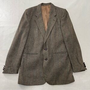 Vintage Gentry Tweed Men's Blazer Jacket Wool Brown Multi Color Stripes Sz 40 L